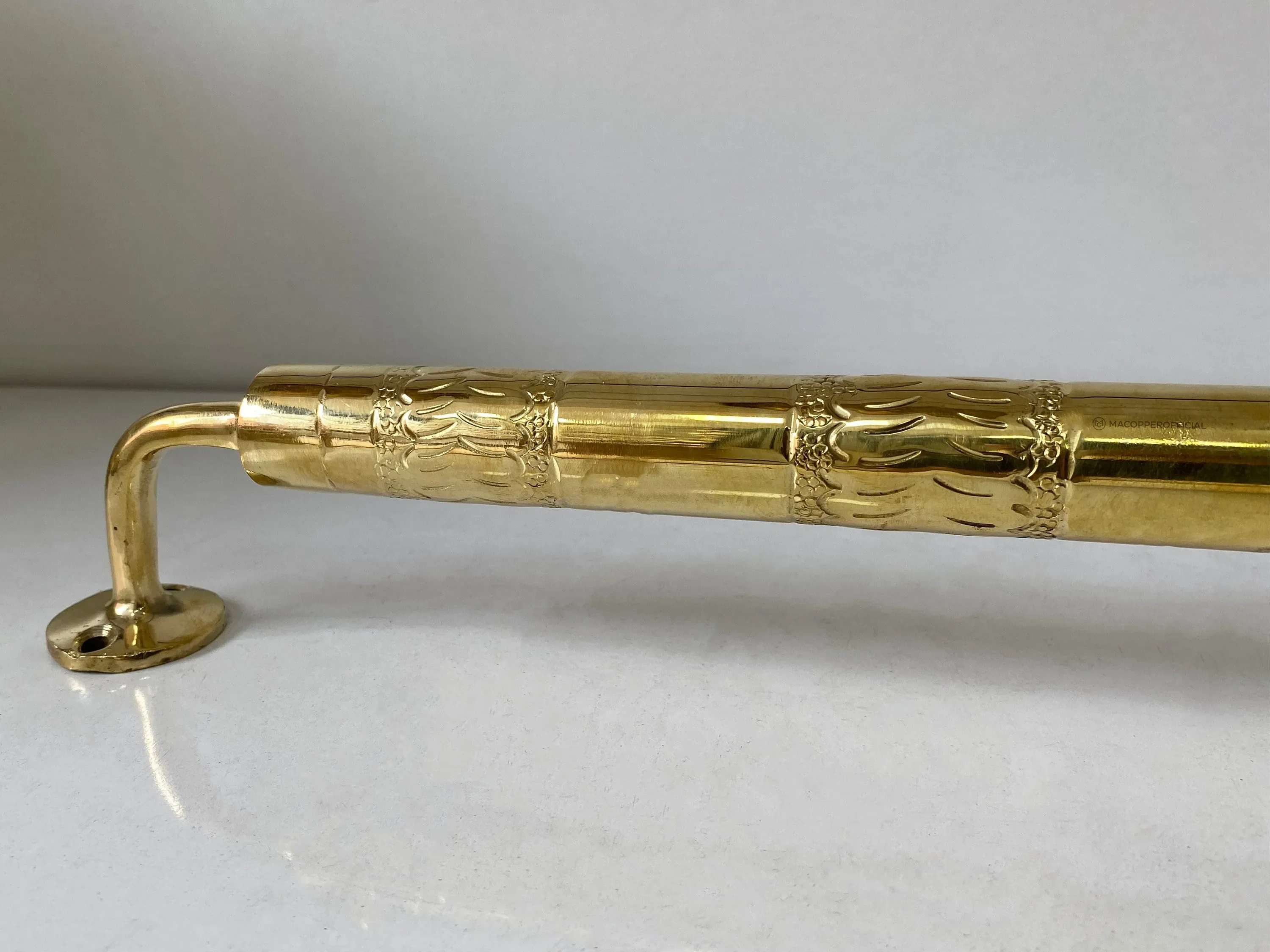 Engraved Solid Brass Towel Bar For Bathroom - Image 3