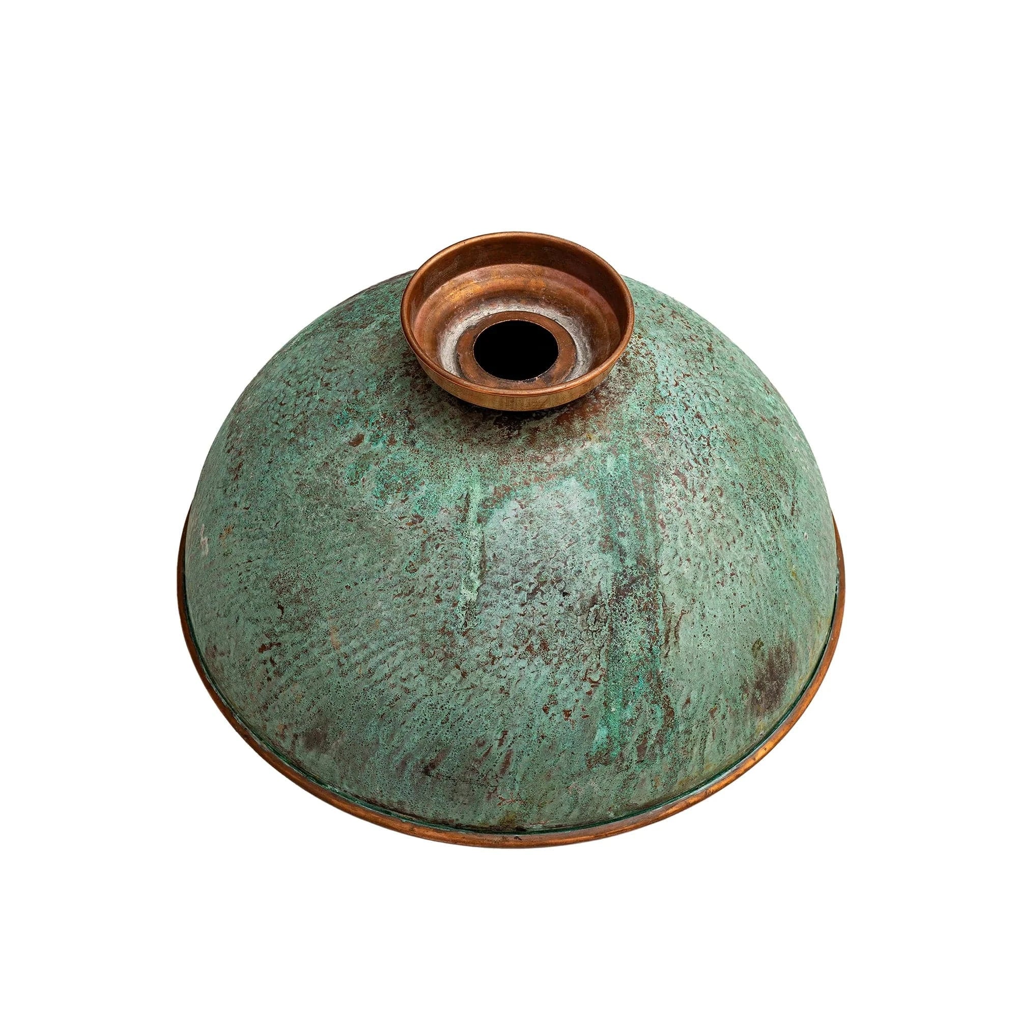 Green Patina Hammered Copper Vessel Sink – Handmade Bathroom Vanity Bowl - Image 3
