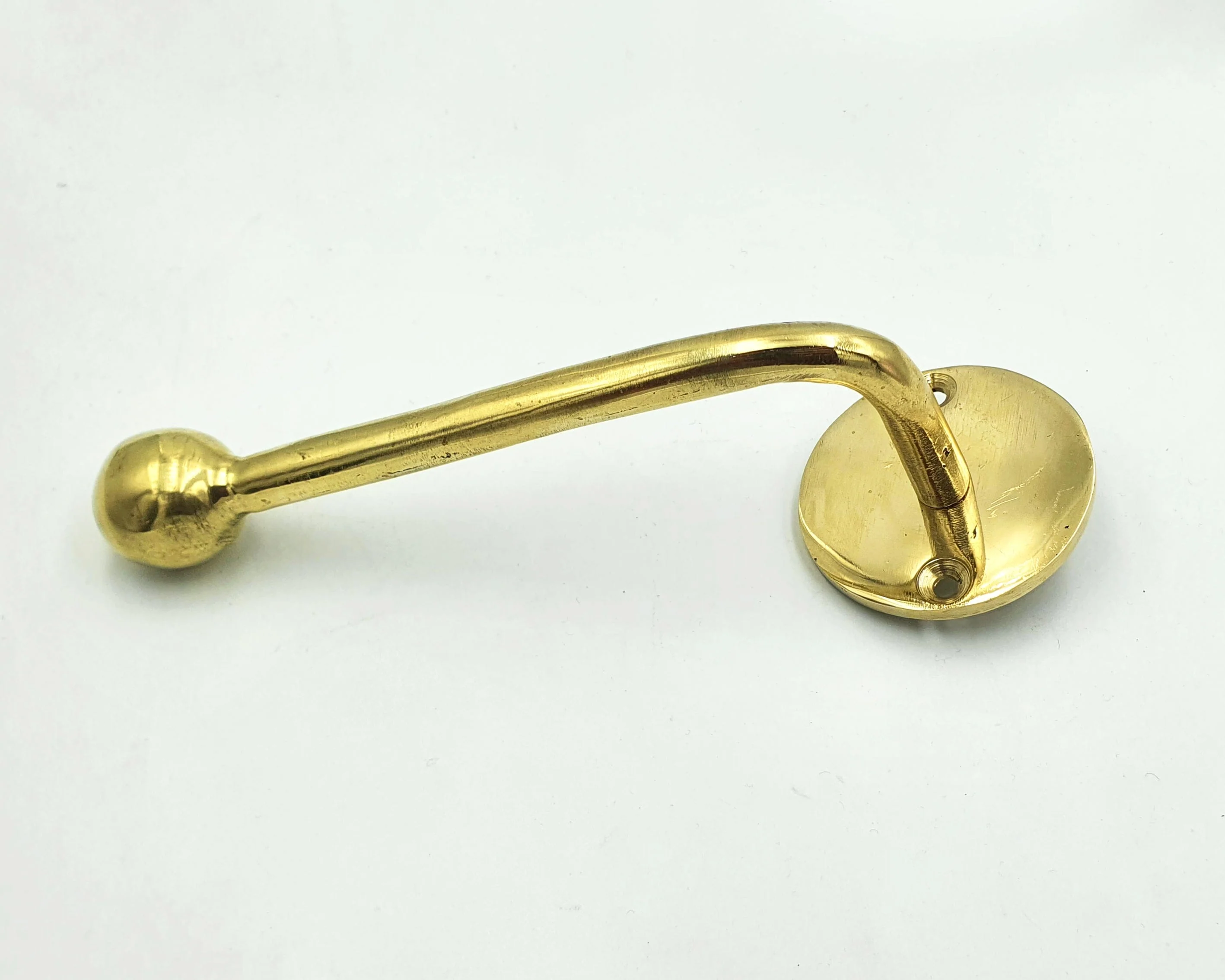 Handmade Unlacquered Brass Toilet Paper Holder – Minimalist Wall Mounted Bathroom Hardware - Image 4