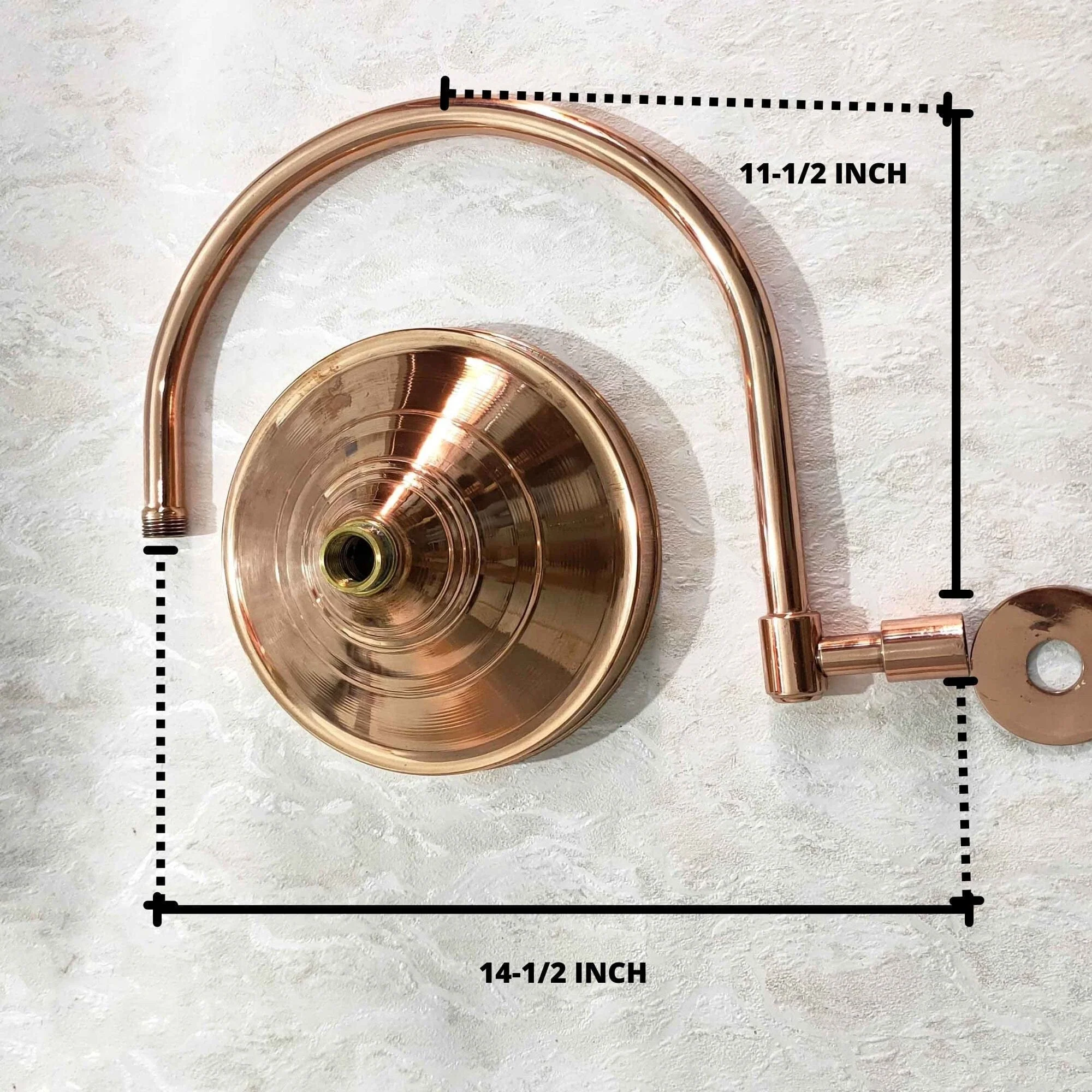 Round Shower Head In Pure Copper, Outdoor and Indoor showerhead - Image 4