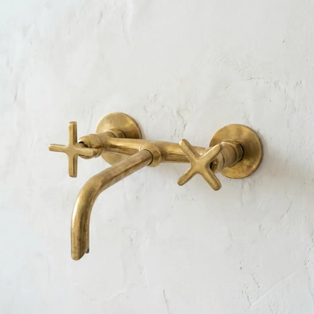 Unlacquered Brass Bathroom Tub Filler Faucet - Image 3
