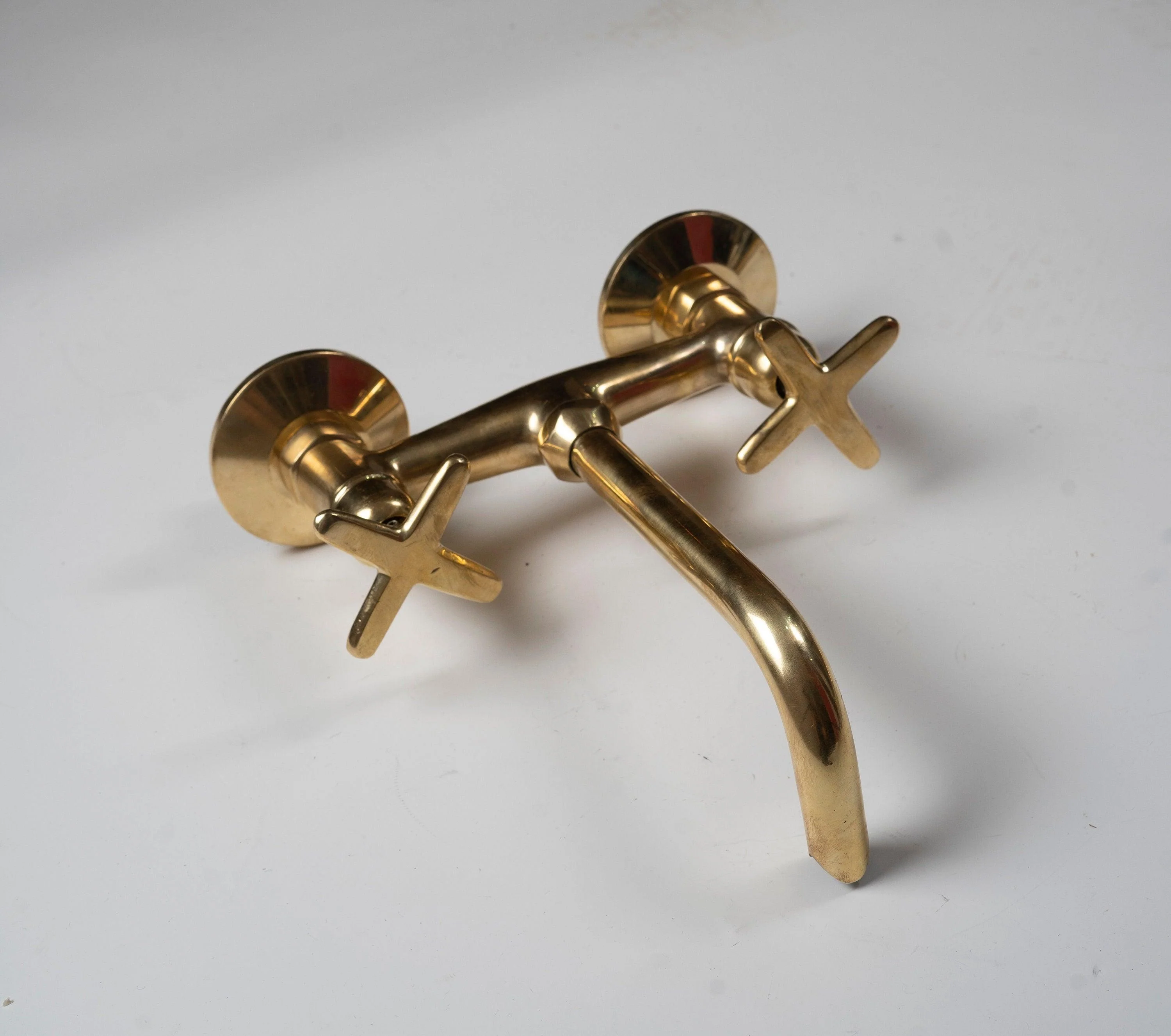 Unlacquered Brass Bathroom Tub Filler Faucet - Image 7