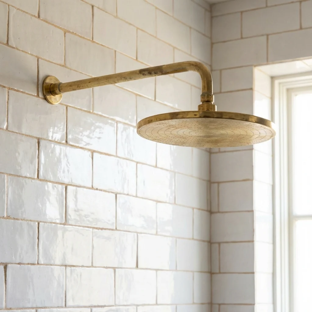 Unlacquered Brass Exposed Shower Set with Handheld - Image 4