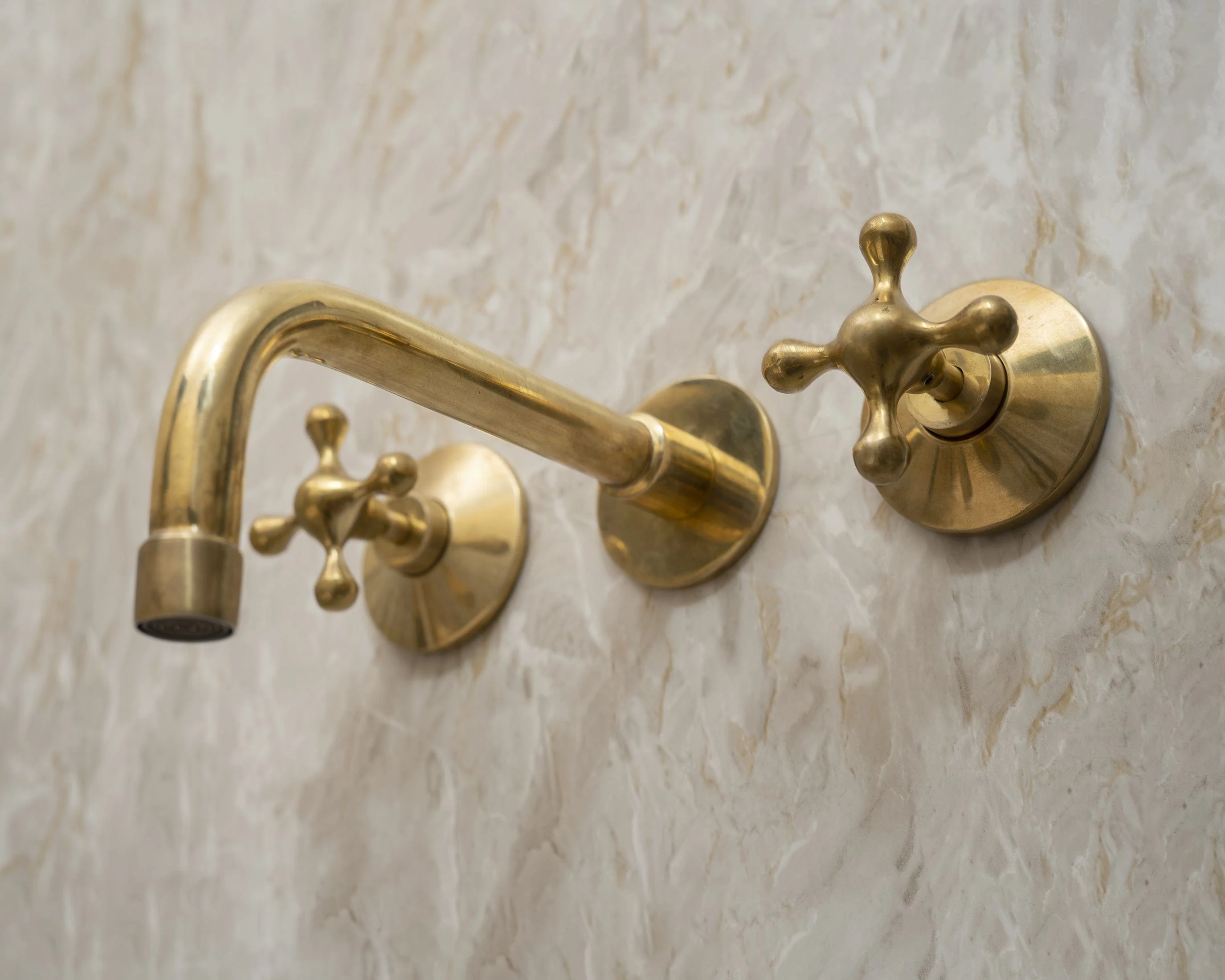 Unlacquered Brass Wall Mounted Bath Faucet - Image 10