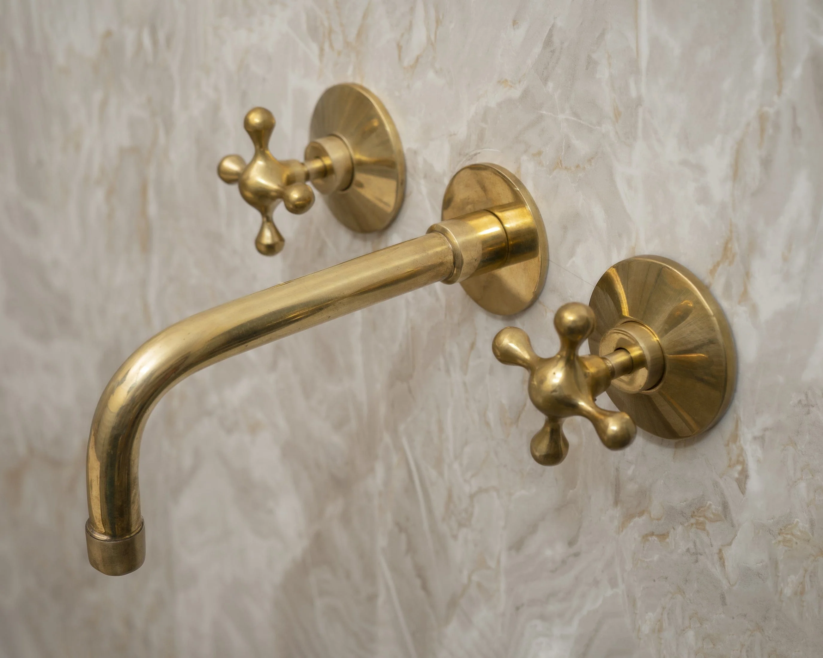 Unlacquered Brass Wall Mounted Bath Faucet - Image 11