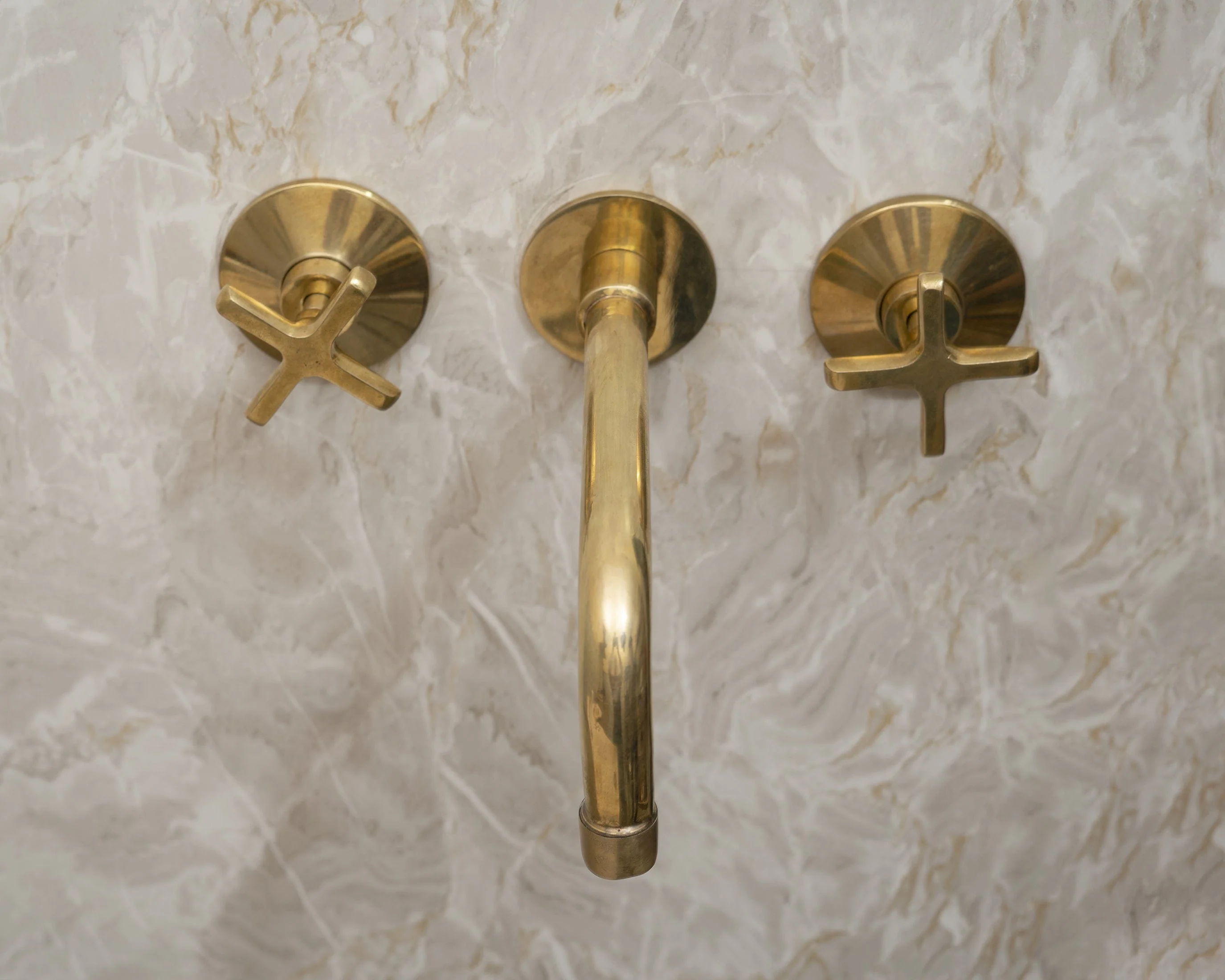 Unlacquered Brass Wall Mounted Bath Faucet - Image 12
