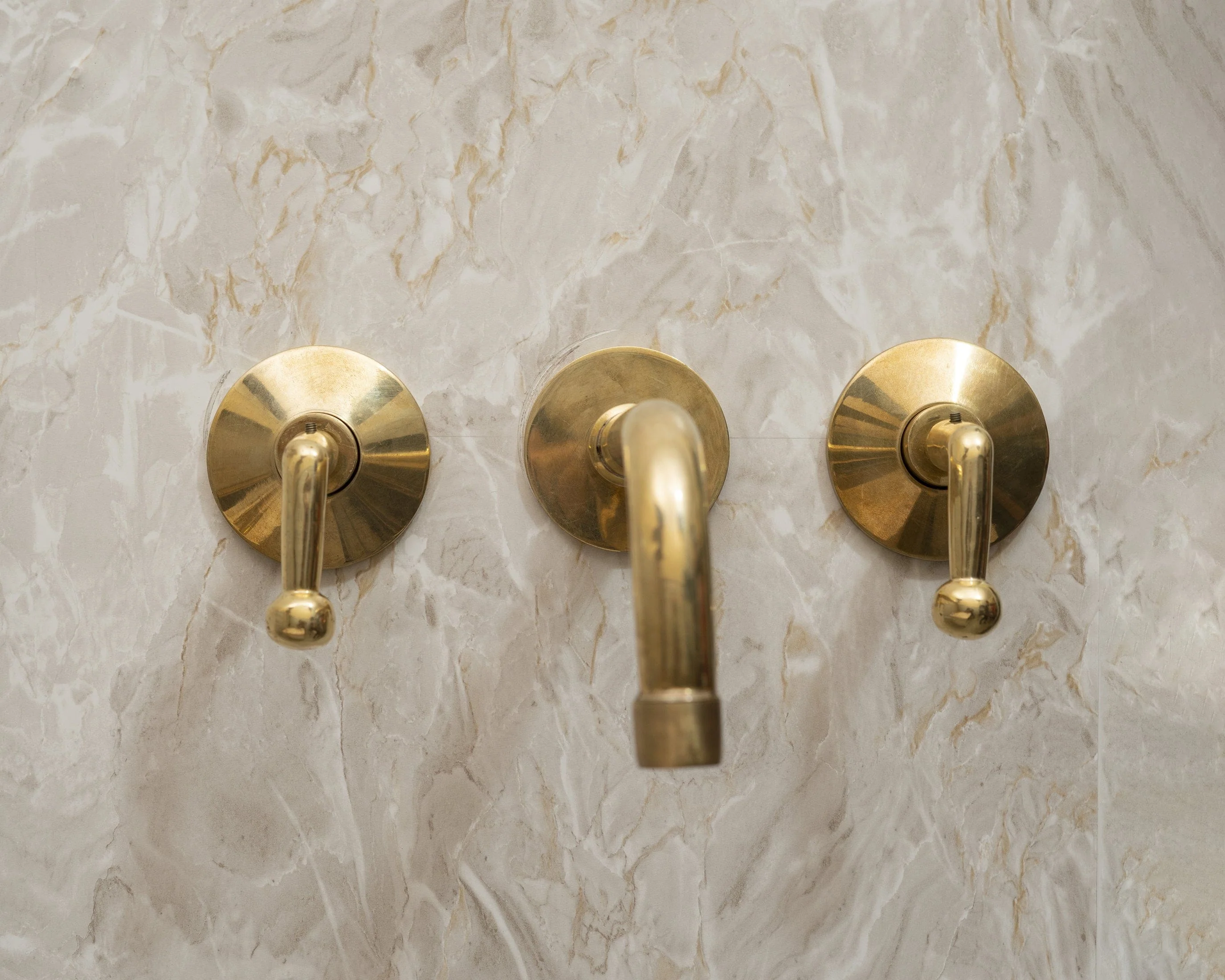Unlacquered Brass Wall Mounted Bath Faucet - Image 13