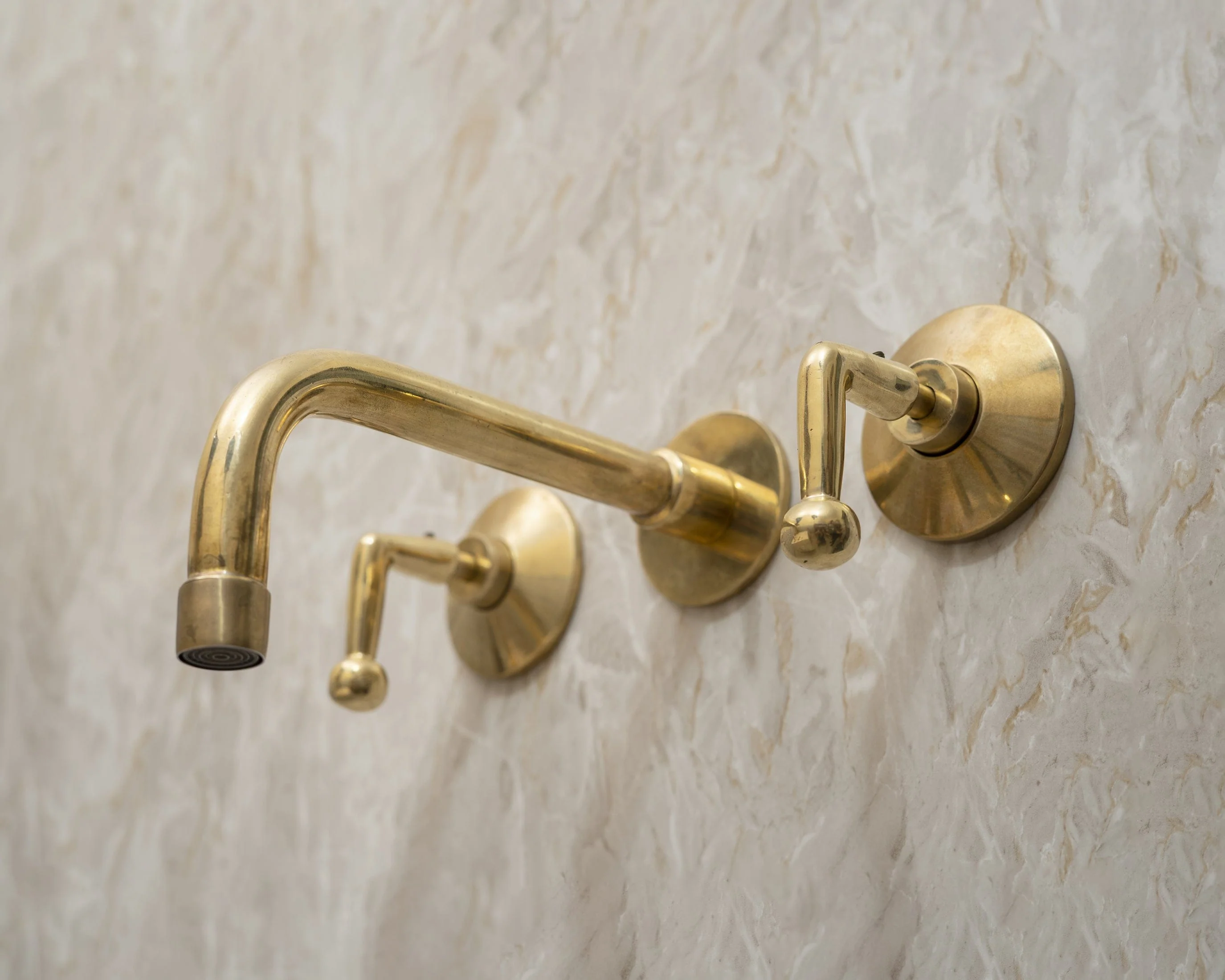 Unlacquered Brass Wall Mounted Bath Faucet - Image 6