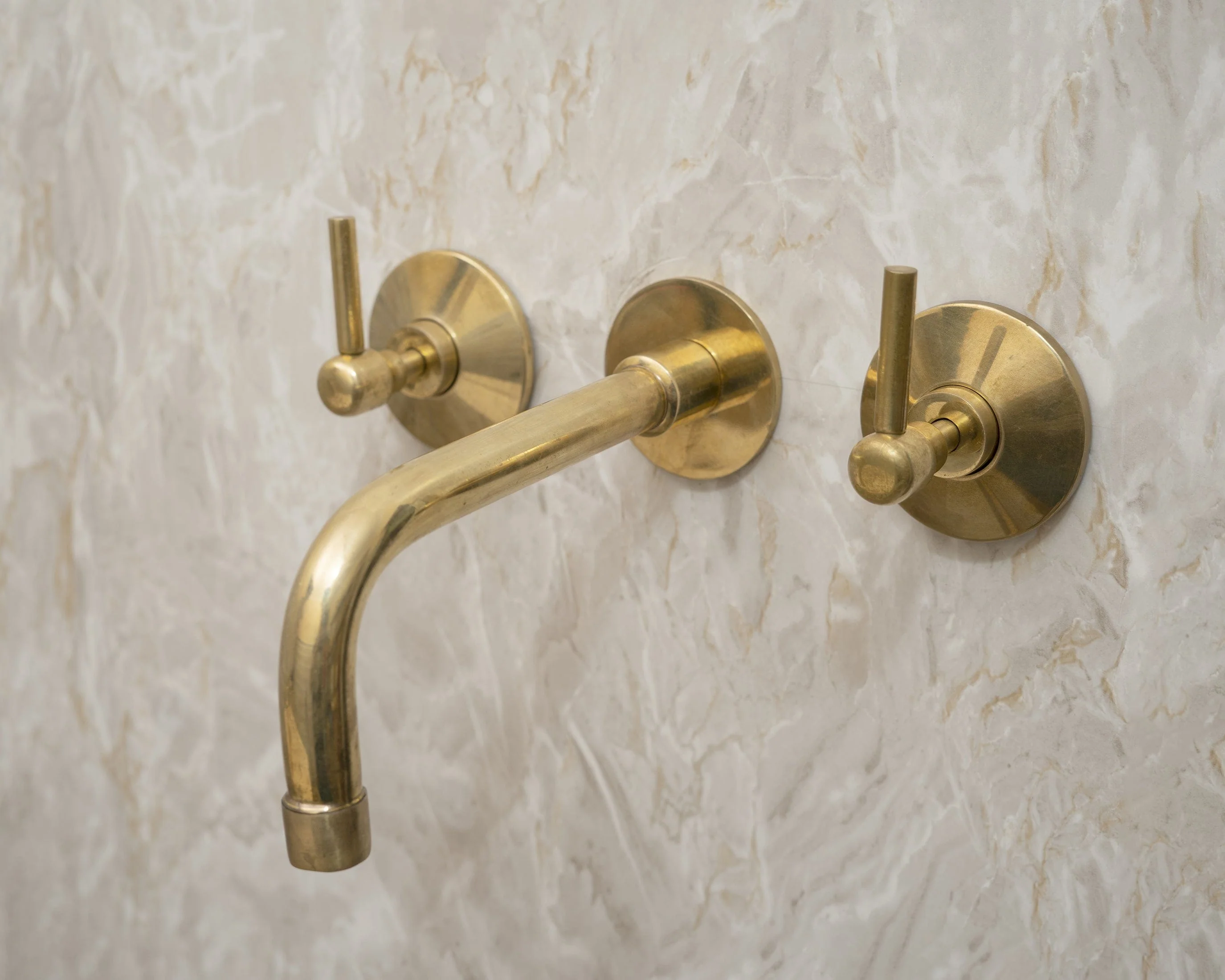 Unlacquered Brass Wall Mounted Bath Faucet - Image 7