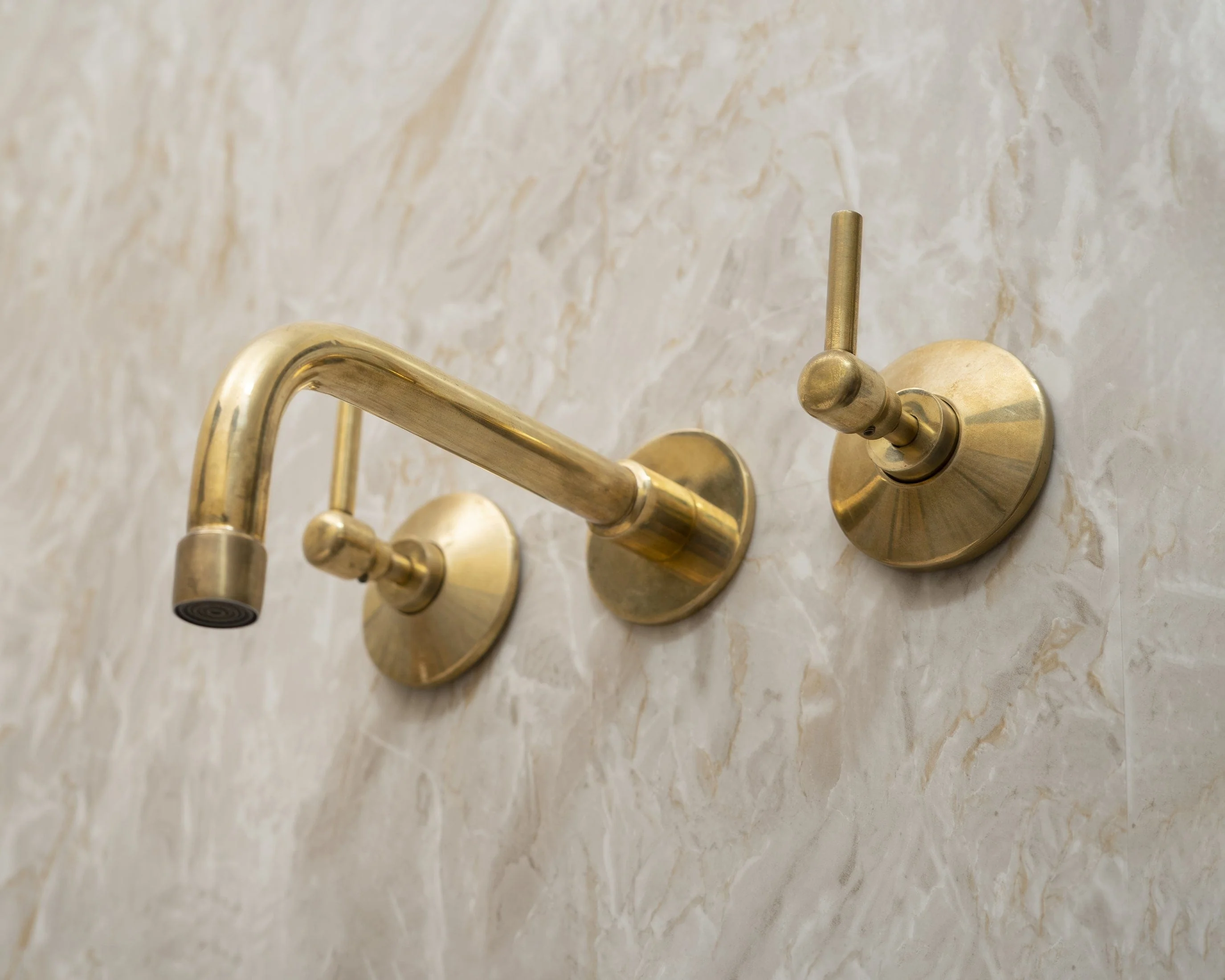 Unlacquered Brass Wall Mounted Bath Faucet - Image 8