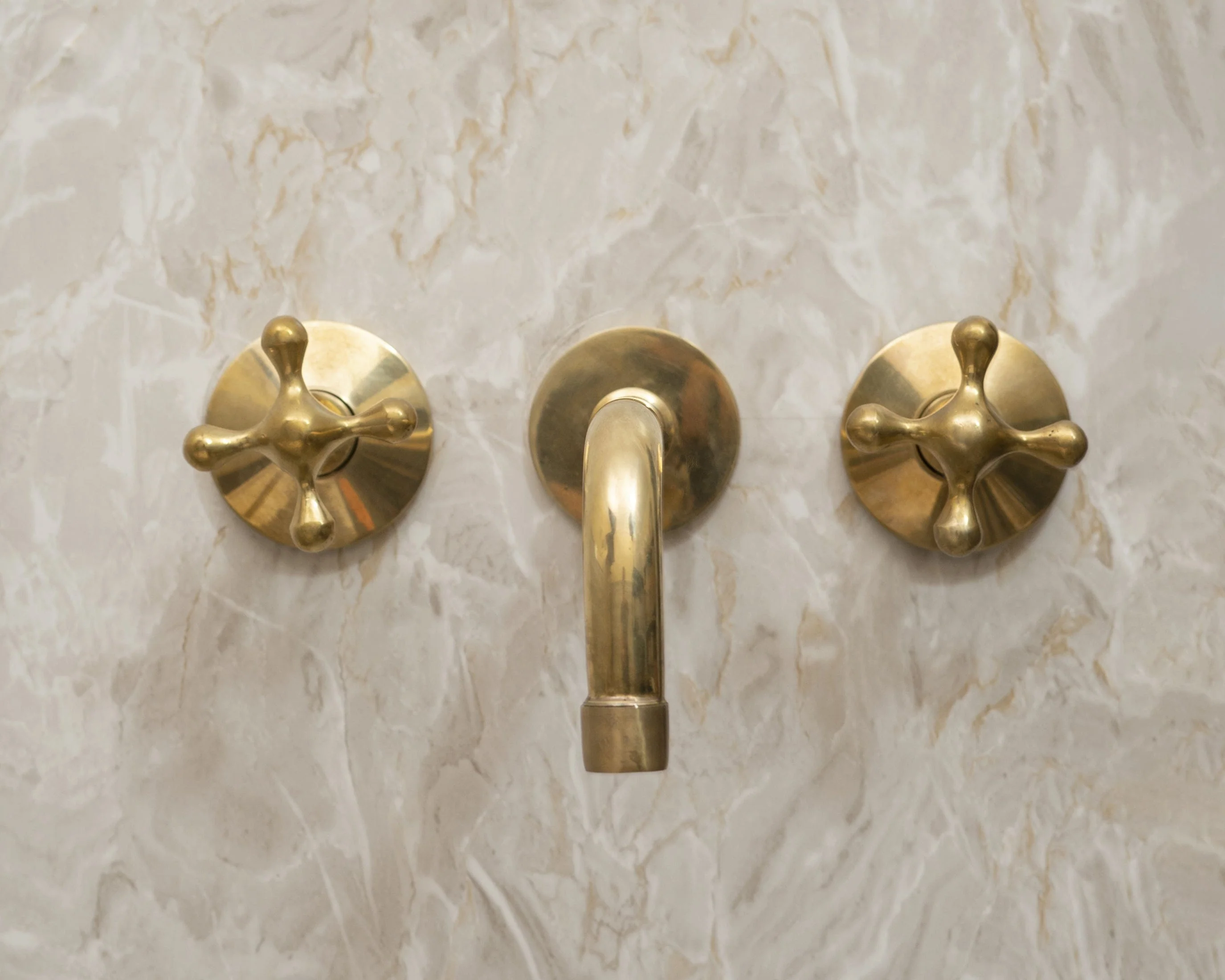 Unlacquered Brass Wall Mounted Bath Faucet - Image 9